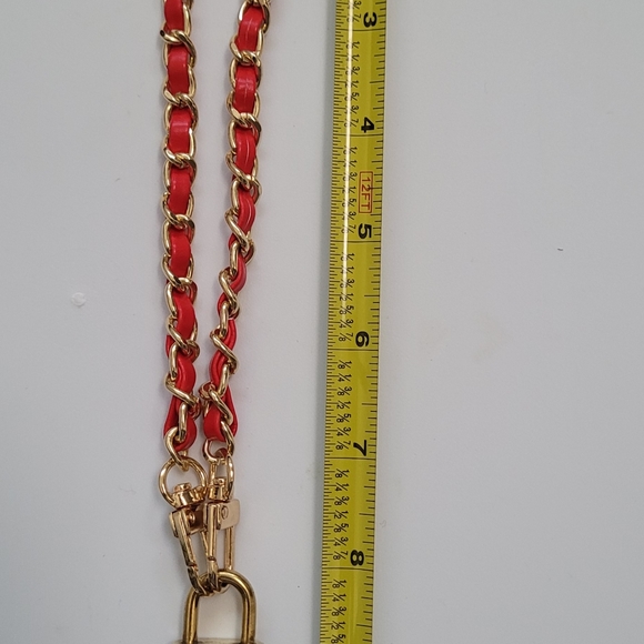 Authentic LV Lock#322 No Key with Unbranded Red and Gold Chain - Picture 7 of 7